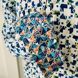 Long sleeve Blue print Robert Graham